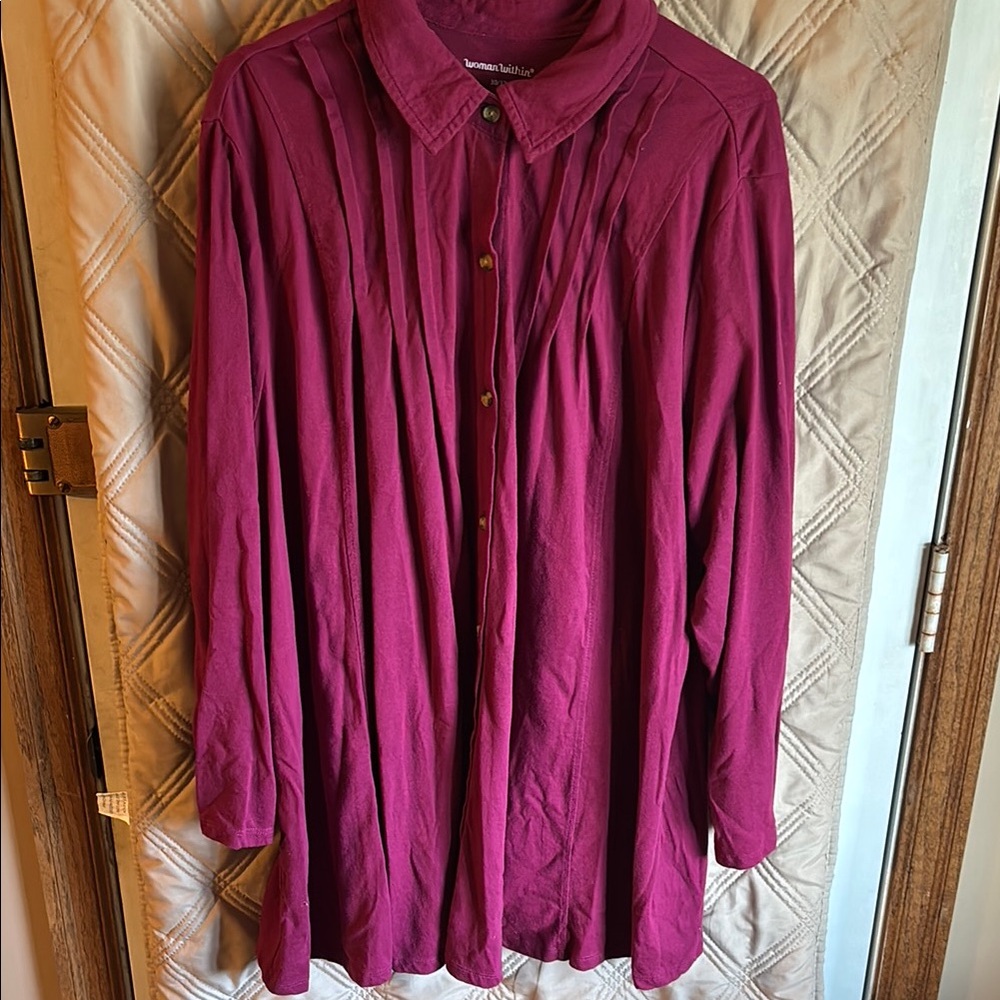 Woman Within Magenta Blouse